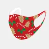 Masque de Noël Mode Père Noël Impression Glace Soie Coton Protection Anti-poussière Lavable Réutilisable Noël Bouche Masks4584295