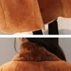 新しいシープスキンフェイクファーコート厚い人工スエードコート女性冬の子羊ウール厚い温かいシアリングジャケット女性lj201106