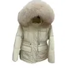 Fashion New Arrival Women Big Fur Collar Down Jackets 2022 Winter Ski Thicken Hooded Puffer Outerwear Windproof Coat