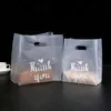 Dank u Plastic Gift Bag Brood Opslag Winkelen Tas met Handvat Party Bruiloft Plastic Candy Cake Wikkeltassen