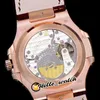 Nuovo PFF 40mm Sport 5712R-001 5712 orologio meccanico a carica manuale da uomo fasi lunari riserva di carica quadrante grigio oro rosa pelle marrone he232y