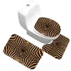 Honlaker 3 pièces/ensemble léopard et tigre motif tapis de bain tapis de toilette salle de bain doux tapis absorbants 201116