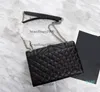 مصمم الكافيار حقيبة جلد طبيعي سلسلة حقيبة الكتف crossbody للنساء سيدة حقائب جلد الغنم محفظة أكياس المغلف 4322