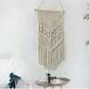 Nordique tissé à la main en macramé tenture murale américaine tapisserie salon Boho décor couverture modèle doux lit superposé1