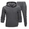 Mannen Mode Nieuwe Collectie Heren Dikke Set Trainingspakken Hoodies Sweatshirt + Broek met Fluwelen Running Sports Set Lange mouwen en broeken E