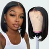 150% Remy Pre Plucked Bob Wigs 13x4 Lace Frontal Human Hair Wigs Bone Stright Pre-Pucked Short Bob Lace Front Wig Glueless Human H2411