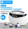 Freeshipping House Ultrasonic Cleaner Bath 600ml 35W Sonic Washer För Smycken Glasögon Klockor Kedja Manikyr Mynt Tatuering Delar