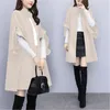 New Autumn Women's wool Shawl Cloak Ruffle Flare Sleeve Female Woolen Coats Fashion Loose Ladies Capes Long Coats Jackets LJ201106