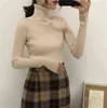 Femmes Sweaters Automne Hiver Tops coréen Pull Slim Pull tricoté Jumper Soft Chaud Tireuse Femme 211217