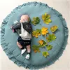 INS explosion models solid color lace round game pad pad climb baby crawling mat room rug children's room decorative carpet