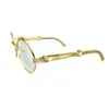 2023 designer glasögon modell lyxglasögon män rostfritt stål optisk ram guld för kvinnor runda mens solglasögon solglasögon