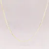 35-90cm 1mm 925 Sterling Silver Gold Color Chopin Chain Necklace Women Girls Baby Italy Jewelry Kolye Collane Collier Ketting1