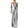 Formele kleding Kantoor dame Trendy ontwerp Pure kleur Empire Taille Losse volledige lengte Jumpsuit Newon Lente Dames V-hals Romper T200618