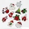 22Pcs Enamel Christmas Series Alloy Charms Pendants For Jewelry Making Bracelet Necklace DIY Accessories211r