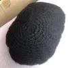 Zwart Man Afro Weave Menselijk Haareenheid Toupe Man Haar Pruik Natuurlijke Toupe Menselijk Haarvervanging Systeem Haarstukken