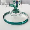 Hookahs Nya blå bärnsten Glass Dab Rigg tjockt hårt glas Bong Hookahs duschhuvud perc oljeriggar röker vatten bongs rör med 14 mm kvinnlig jo