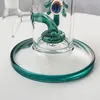 Hookahs New Blue Amber Glass Dab Rig Thick Heady Glass Bong Hookahs Showerhead Perc Oil Rigs Smoking Water Bongs Pipes With 14mm Female Jo