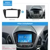 Çarpıcı 2 Din Araba Radyo Fasya 2010 için Hyundai Tucson IX35 Takın Çerçeve DVD Panel Stereo Arayüz Yok Gap Trim Kiti