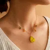 Naturliga kristaller sten hänge kedja halsband för kvinnor läcker kedja halsband kvinnor hänge