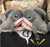 Winter Korean style cute shark head home cotton slippers women non-slip thick-soled three-dimensional animal head plush cotton slippers