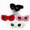 Plush Toy Sunglasses Fashion Ladies Cat Eye Eyewear Frame Shield Faux Fur Party Furry Glasses