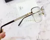 Clássico Homens Estilo Simples Óculos Ópticos Design quadrado Metal Metal Frame Lentes Transparentes Moda Popular Vidros Transparentes 0020