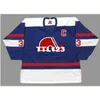 #3 J.C. Tremblay Quebec Nordiques 1973 Wha Away Home Hockey Jersey Stitch أي رقم اسم