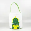 DHL 2021 Happy Pasen Jute Bunny Oren Handtas Canvas Konijn Mand Schattig Candy Bucket voor Holiday Kids Gifts