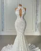 shiny beads wedding dress