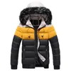 Nouveau Parka Vestes Col De Fourrure Hommes Automne Hiver Hommes Chaud Épais Manteaux Solide Splice Casual À Capuche Coupe-Vent Veste Fitness 201026