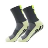 Chaussettes de football Chaussettes de sport pour hommes et femmes Chaussettes antidérapantes en silicone pour basket-ball de football 2023