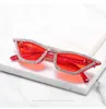 Volle Rhinestones Sonnenbrille Trendy Handgemachte Diamant-Katze Eye-Sonnenbrille Frauen Glänzende Party Brillen 4 Farben Großhandel