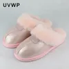 Natural Sheepskin Fur Fashion Female Winter Women Warm Indoor Slippers Top Quality Soft Wool Lady Home Shoes Y200107 GAI GAI GAI