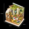 Robotime DIY Puppenhaus Miller's Garden Kindergeschenk Erwachsene Miniatur Holzpuppenhaus Modellbau Kits Spielzeug LJ200909