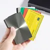 Mini portefeuille porte-cartes en métal pour hommes et femmes, blocage RFID, étui en alliage pour cartes d'identité de crédit, porte-monnaie mince en aluminium avec Clip pour Dollar