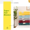 Decken für Betten massiv gelbgrüne Farbe Weich warme Flanelldecke auf der Bettdicke Wurfdecke 201111