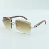 2022 cutting lens sunglasses 3524020 peacock wooden temples glasses size 5818135mm8032001