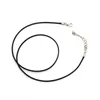 100st/Lot Black Wax Leather Chains Halsband för kvinnor 18-24 tum sladdsträng ROPE Trådkedja Diy Fashion Jewelry i bulk2854810