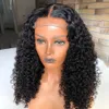 Perruque Lace Frontal Wig naturelle brésilienne Remy, cheveux crépus bouclés, 13x6, pre-plucked, densité 180, perruque Lace Frontal Wig