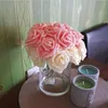 25 Heads 8CM New Colorful Artificial PE Foam Rose Flowers Bride Bouquet Home Wedding Decor Scrapbooking DIY Supplies T200319