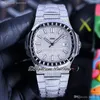 TWF Black Gem Brukowane Diamenty 5719 PP324 A324 Automatyczny Mens Watch Stick W pełni Iced Diament Bransoletka Ze Stali Nierdzewnej Super Edition Biżuteria Zegarki Puretime B2