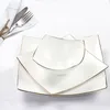 Yefine avançado de porcelana de porcelana conjunto quadrado jantar pratos pratos de alta qualidade branco cerâmico de jantar conjuntos de sopa tigelas y200111