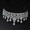 KMVEXO Couronne de mariage Coiffe de mariée Strass Cristal Paon Diadème Reine Couronne Princesse Diadèmes Fête Soirée Bijoux De Cheveux J0113