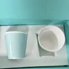 1SET2PCS Blue Bone Ceramic Water Cup