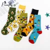 Calzini Calzetteria PEONFLY 1 Paio Harajuku Stile Donna Novità Kawaii Cibo Frutta Avocado Sushi Stampato Pianta Divertente Calcetines Mujer