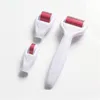 TM-DR006 MOQ 1pc 4 en 1 microagujas Agujas de aleación de acero inoxidable / titanio DRS Derma Roller con 3 cabezales (1200 + 720 + 300 agujas) Kit de rodillo Derma