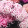 1440pcs Mini Artificial Foam Rose Flower Bouquet för hem Bröllopsdekoration Handwork DIY Scrapbooking Kransmaterial 201222