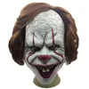 Máscara de palhaço de Stephen King Fache Full Face Joker Máscara máscara de látex palhaço máscara de halloween cosplay figuril máscara de festa wvt0944