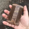 Green Sandalwood Combs Handmade Натуральная древесина кармана борода волос анти статические деревянные волосы гребень многофункциональные инструменты ухода за волосами