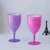 Dubbelvägg Plast Röd Vin Glas Champagne Flöjter PP Plast Vin Mugg Champagne Goblet 6PCS / Set